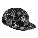 Cierre de hebilla ajustable ZORIN Sombrero de béisbol para hombres y mujeres gángster muerte, calavera plana ala sombrero de sol negro ajustable Snapback Caps Dad Trucker Cap