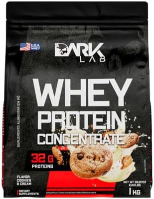 Whey Protein Concentrado Dark Lab, 1kg, Cookies & Cream, Proteína...
