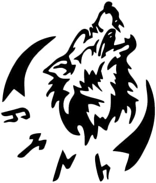 Quart Aksesuar Göktürk Türk Kurt Oto Sticker Araba Sticker 30 x 25 cm Siyah