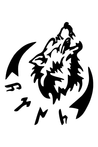 Quart Aksesuar Göktürk Türk Kurt Oto Sticker Araba Sticker 30 x 25 cm Siyah