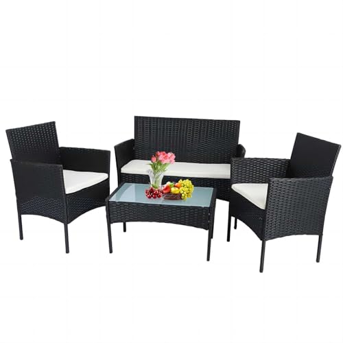 Panana Rattan Garden Furniture 4 Piece Set