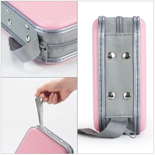 Image of squishy CD Cover Pouch, 40 Capacity Disc Holder for Music Collectors and DJs, Compact DVD Case for Organizing Home Media Collections, Storage Solution for CDs and DVDs (Pink)