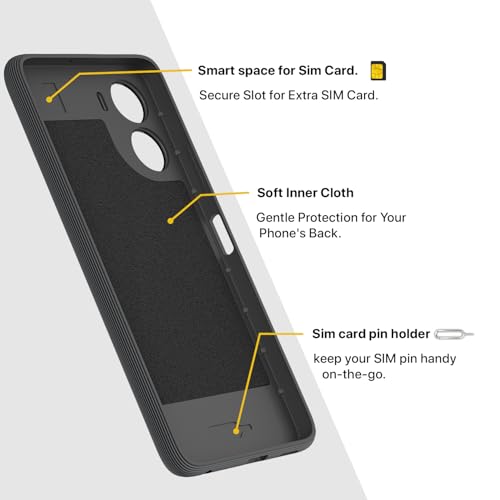Image of Pikkme Back Cover for Vivo Y16 Camera Protection 3D Hexa Cube Design Silicone Protective Bumper Case (Grey)