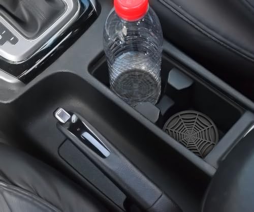 DBlosp 4 Pack Car Cup Holder Coasters, Cute and Creativity Cup Holder Insert Coaster Car Interior Accessories-2.75 inch Silicone Anti Slip Spider Web Car Coaster-Universal — view 3
