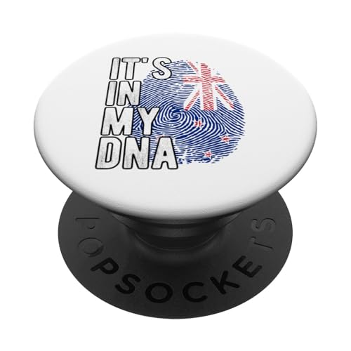 Funny it's in my dna neuseeland-flagge fingerabdruck popsockets mit austauschbarem popgrip