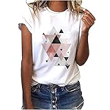 1. Material: Polyester. Es besteht aus hochwertigen Materialien und ist langlebig genug für den täglichen Gebrauch. Rundhalsausschnitt, sportshirt damen kurzarm, Entspannte Passform, Lässiger Stil.