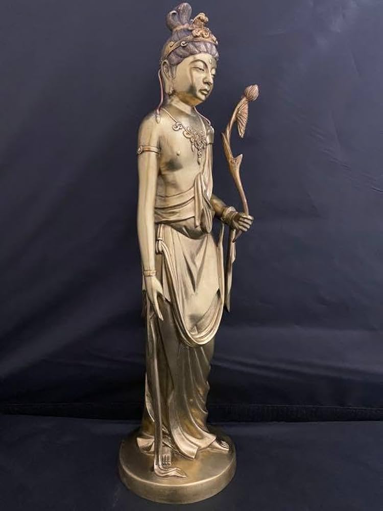 高村光雲 大型　聖観音菩薩像　仏像　彫刻 置物 風水 開運 骨董 インテリア ① Amazon.co.jp: 高村光雲 大型 聖観音菩薩像 仏像 彫刻 置物 風水