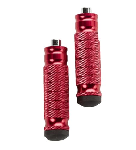 Repose-pieds arrière pour moto noirs et rouges en lot de 2 pièces