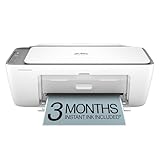 HP DeskJet 2855e Wireless All-in-One Color Inkjet Printer, Scanner, Copier, Best-for-home, 3 month Instant Ink trial included, AI-enabled (588S5A)