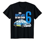 Kinder 6. Geburtstag Polizei 6 Jahre Kinder Junge T-Shirt