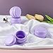 LONGWAY 1 Oz (30ML) Little Plastic Jars with Lids and Inner Liners | Empty Lotion Containers/Travel Cream Containers - for Salves,Lotions and Creams, Cosmetic Jars & BPA Free (Pack of 12, Purple)