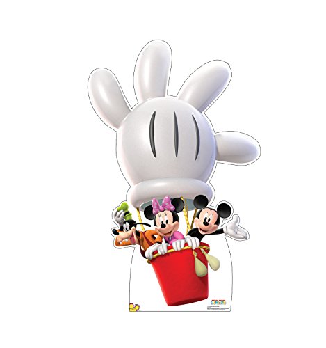 Image of Cardboard People Mickey Balloon Ride Life Size Cardboard Cutout Standup - Disney's Mickey Mouse Clubhouse