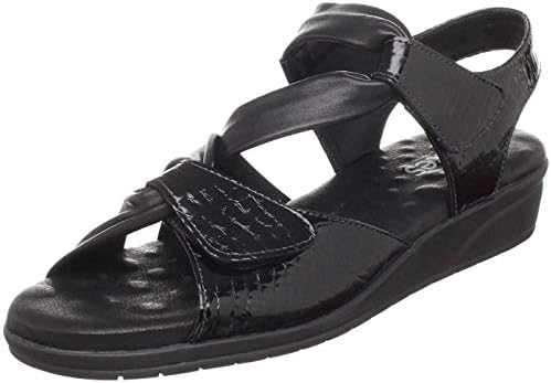 Walking Cradles Women's Valerie Sandal,Black,6 M US