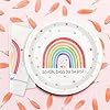 Regenbogen Partygeschirr Set - 20 Teller & 20 Servietten Für Kindergeburtstag