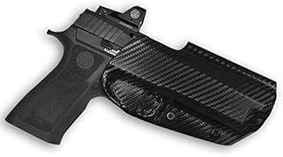 WHOLEGUNS - OWB Holster IDPA -Carbon Fiber- USPSA - KYDEX Holster - Outside The Waistband - Posi-Click Retention - 100% US Made (for Sig Sauer P320X5-Right Hand)