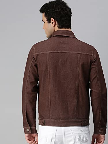 Image of Urbano Fashion Men's Regular Fit Washed Full Sleeve Denim Jacket