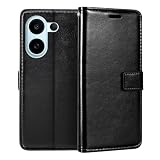 Shantime Wallet Leather Case for Vivo S50t 5G V2528A - Black
