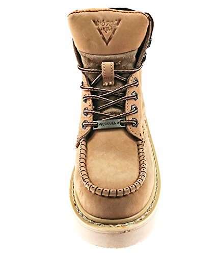 Men's Genuine Leather Work Boots Lace Up4