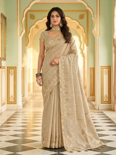 MIMOSA banarasi silk saree in tussar silk – image 2