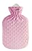 Produktbild Wärmflasche Faba Care by Sänger 2 L, kuscheliger Flauschbezug, Naturgummi, 1 Seite Lamellen, Gummiwärmflasche, Rose