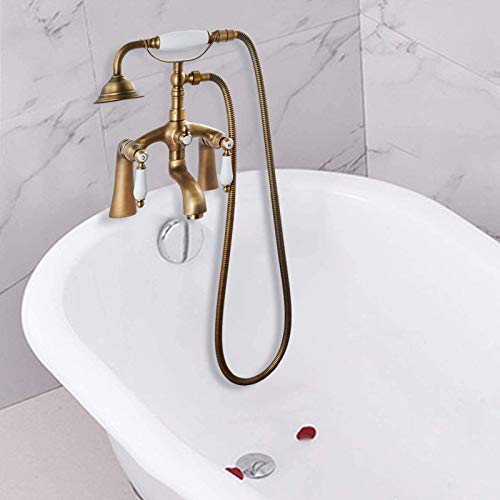 Mitigeur de salle de bain vintage avec douchette et double commande - 4