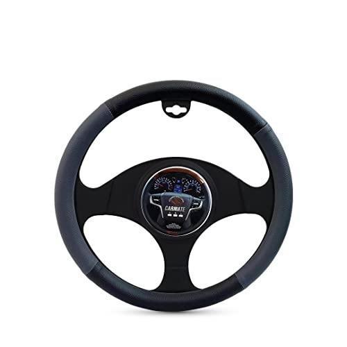 Image of CARMATE Sporty Grip Car Steering Cover for Maruti - Swift 2018 Medium (Grey-Black)