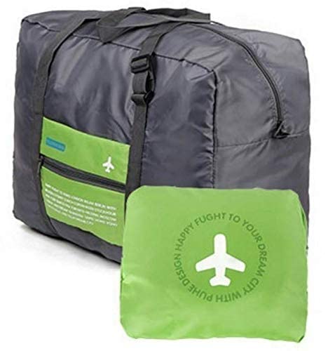DXYZWaterproof Foldable Super Large Capacity Polyester Storage Luggage Bag for Travel, Sports Gear or Gym (Green)