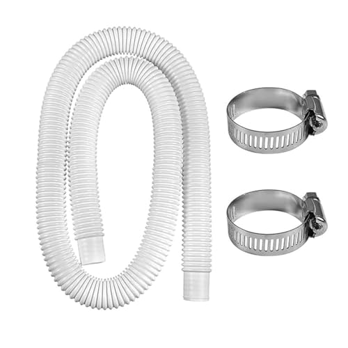 Bustlwor 3 Pezzi di Tubo per Piscina da 32mm, Tubo di Ricambio per Piscina con 2 Clip Metalliche, Morbido e Facile da Piegare, Adatto per Piscine, Spa, Acquari, Stagni