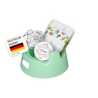 Heless 806 - Nachttopfset für Puppen, 4 teilig, mit Zubehör zur Puppenpflege, mintfarben, für Ausflüge und Urlaub mit der Puppe