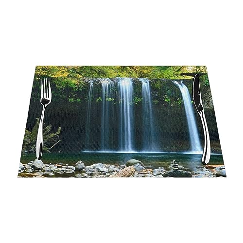 Tapis de table cascade lavable fini les taches de chaleur cuisine
