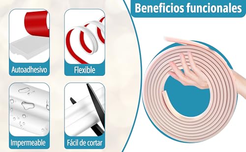 Miniatura 9 de Moldura Decorativa De Pared Autoadhesiva De Pvc Flexible 5 M X 2,3 Cm Moldura Blanca Para Interior