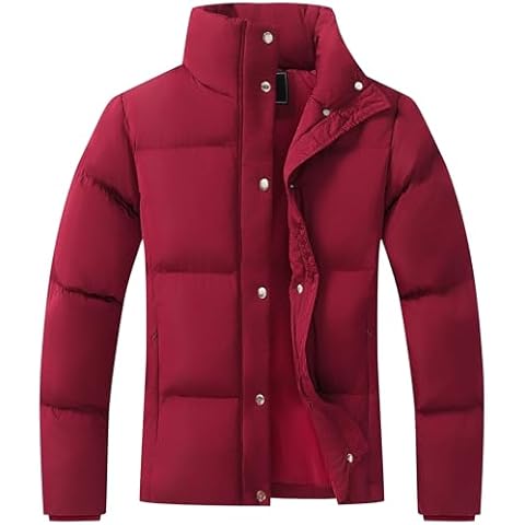 GIMECEN Women's Winter Coat Full-Zip Down Jacket Waterproof Puffer Coat Warm Parkas Long Sleeve Outerwear Cover