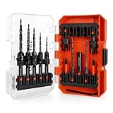 COMOWARE Kegelsenker-Bohrer-Set, 15 Stück, M2 HSS Kegelbohrer mit 2 Holzdübelschneidern,...