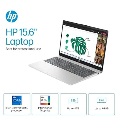 HP 2025 Touchscreen Laptop Computer - Intel 13th Generation Core i7-1355U(10-core), Intel Iris Xe Graphics, 15.6inch 1920 x 1080 Full HD, 300 nits, Wi-Fi 6, Bluetooth, Win 11 Pro(16GB RAM | 1TB SSD)