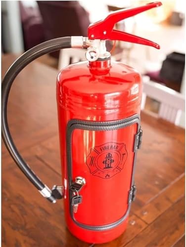 RofHaus Minibar Feuerlöscher – Mobile Bar – Metal, for Whisky-Liebhaber und Feuerwehrleute