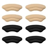 8 Paia Cuscinetti Tallone Scarpe Grandi, Proteggi Tallone Adesivi per Ridurre Numero Scarpe, Salva Tallone Morbidi Contro Vesciche e Sfregamento, Spessore Extra, 4 Neri e 4 Carne, Uomo Donna