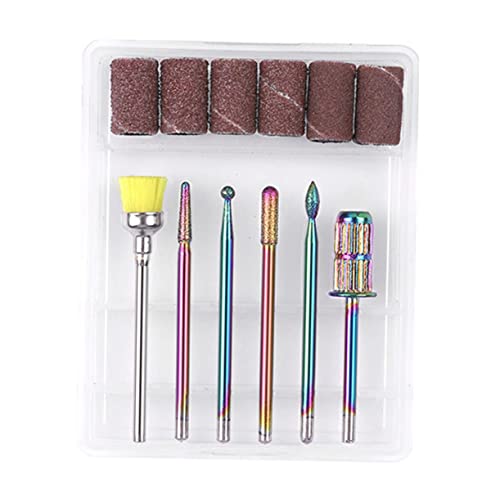 ROMISBABA 1set Tungsten Nail Drill Bits Set High Wear Resistant Polishing Tools for Manicure Pedicure Compatible All Nail Polishers for Beginners and Professionals