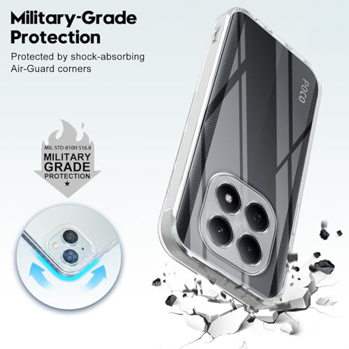Image of Jkobi Silicone Back Cover Case for Poco M8 5G (Clear Shockproof Case with Camera Protection | Soft and Flexible | Transparent)