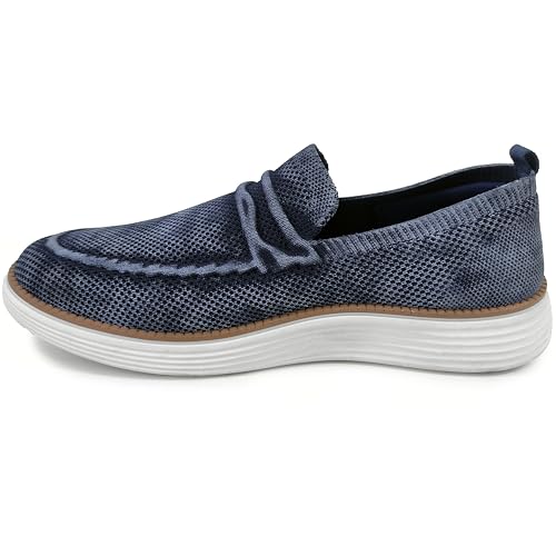AKADEMIKS Mens Dayton Slip on Shoes, Stylish Breathable Knit Sneakers, Comfortable Casual Loafers, Size 8-133