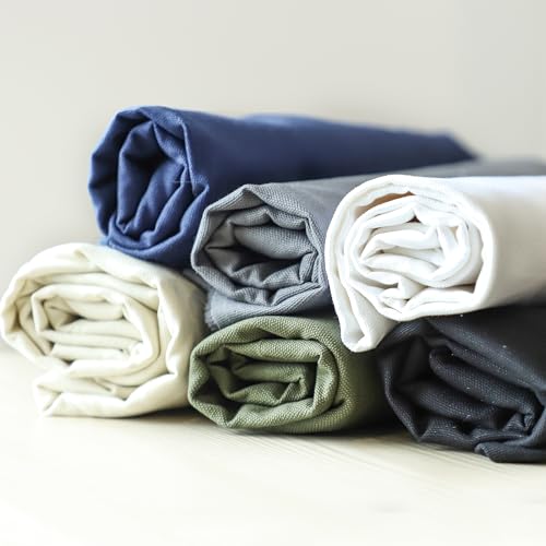 Simple&opulence Canvas Fabric by the Yard, 59'' Wide, 10oz Premium Natural Cotton Duck Canvas Fabric for Crafts, Upholstery, Home Decor, Sewing DIY Cloth (Army Green,1 Yard)
