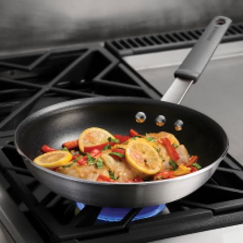Image of Tramontina Professional 10-Inch Non Stick Frying Pan, Heavy-Gauge Aluminum Skillet with Reinforced Nonstick Coating, Gray Handle, Dishwasher and Oven Safe