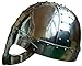 ebas Mild Steel Viking Helmet, Norse Warrior Reenactment Larp Helmet - Historical Medieval Adult Costume Headwear