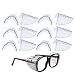 6 Pairs Safety Eye Glasses Side Shields Slip On Clear Side Shield for Safety Glasses Fits Small to Medium