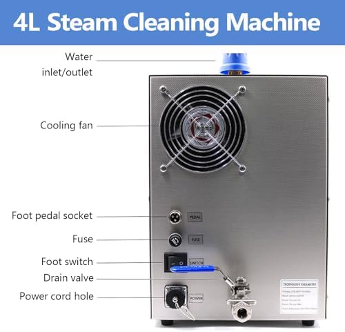 Professional 4L Jewelry Steam Cleaner - High Pressure Stainless Steel Machine for Deep Cleaning Silver, Diamonds & More - Chemical Free, Easy to Use, Ideal for Home & Studio