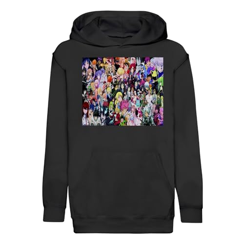 Sweat à capuche enfant anime patchwork manga japon vêtement streetwear ado