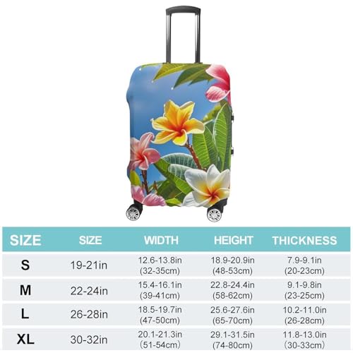 Hawaii Flowers Printed Luggage Cover Protector, Fits 18-32 Inch Luggage2