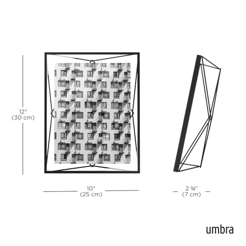 Umbra Prisma Bilderrahmen Glas Metall Schwebend, 20x25 cm, Schwarz – Ansicht 3