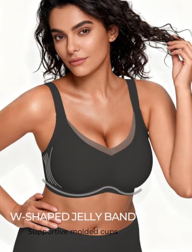 Image of Vinfact Womens V Lace Wireless Seamless Bras No Underwire Comfort Push Up Bra Supportive Full Coverage Bralettes T Shirt Bra