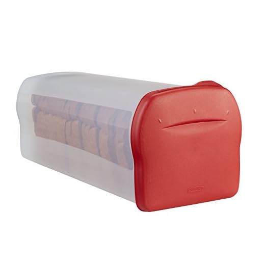 Rubbermaid Specialty Bread Keeper Food Storage Container , Red