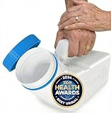 Urinals for Men Glow in The Dark Lid by Tilcare (1 Pack) - 32oz/1000mL Thick Plastic Mens Bedpan Bottle with Screw-on Lid - Spill Proof Portable Pee Bottles - Travel Urine Collection Containers